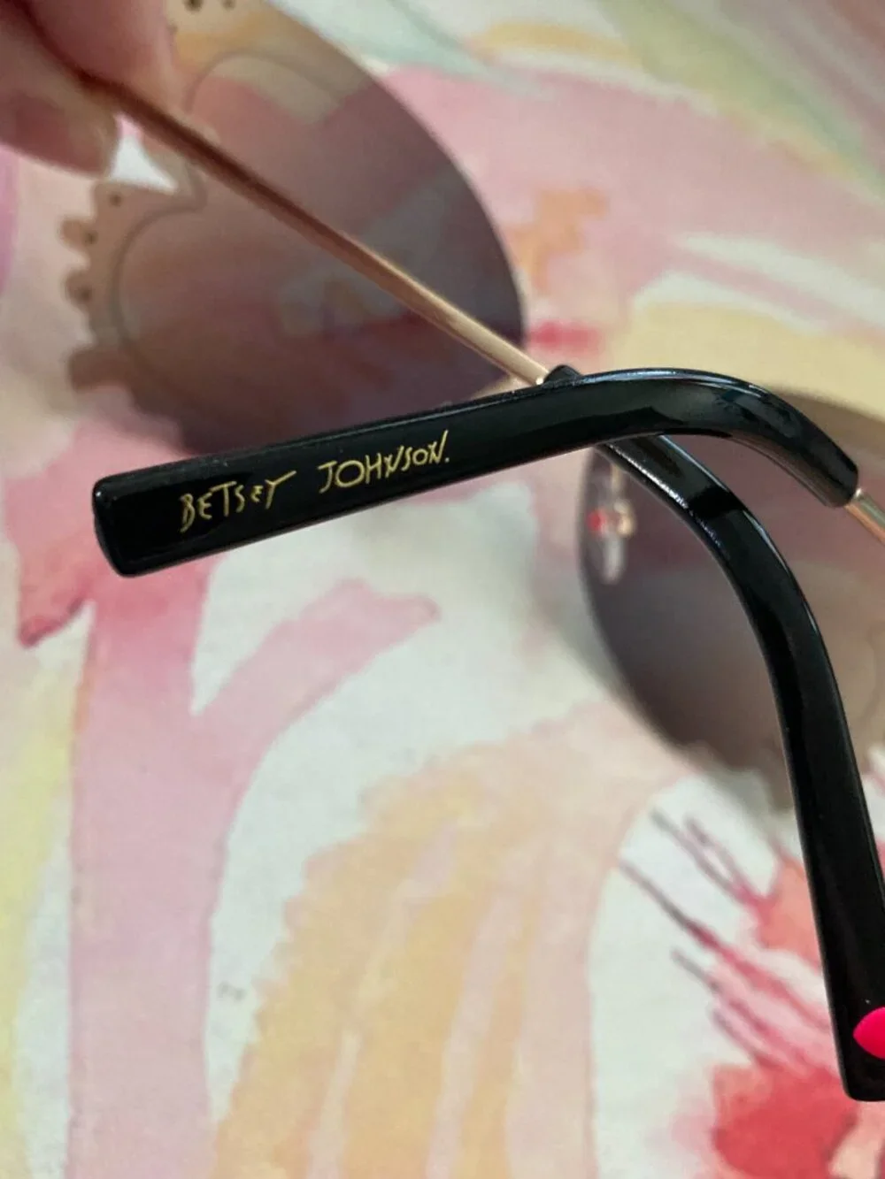Betsey Johnson Brown and Gold Butterfly Sunglasses